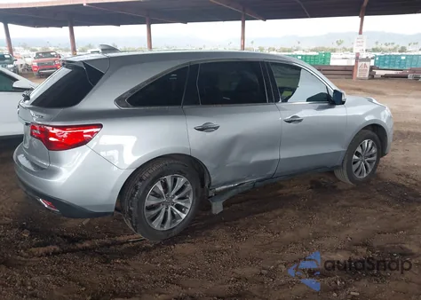 2016 Acura Mdx Technology Acurawatch Plus Packages/Technology Package z USA, uszkodzony, nr VIN 5FRYD3H49GB021648